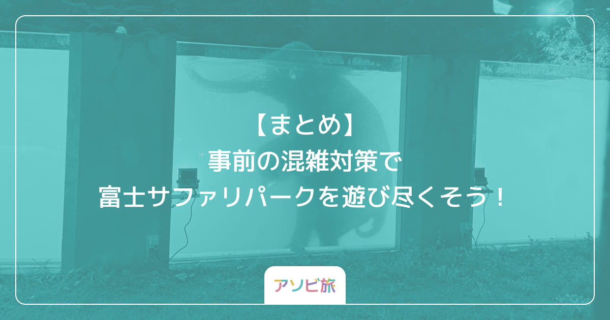 【まとめ】事前の混雑対策で富士サファリパークを遊び尽くそう！