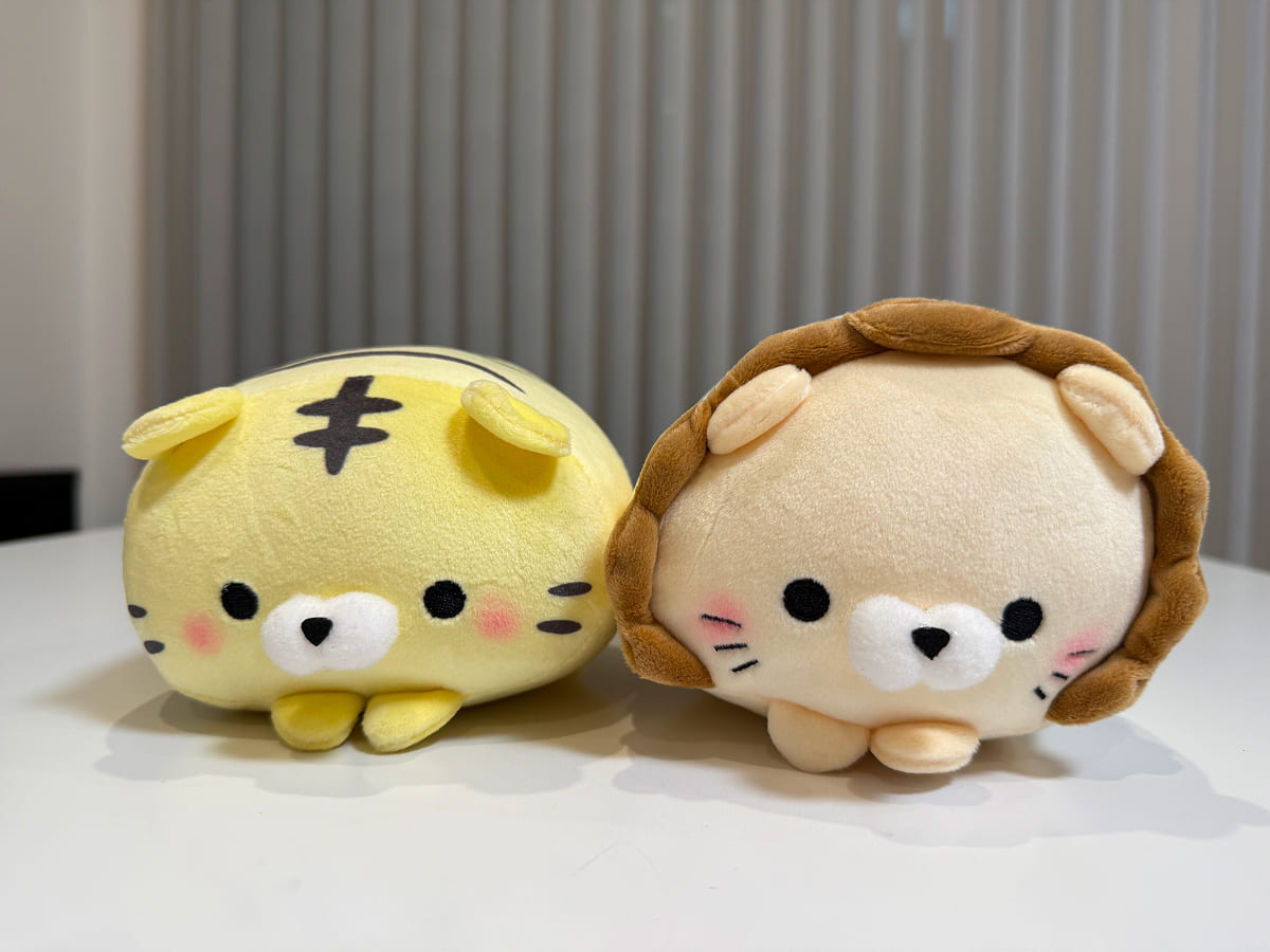 富士サファリパーク 我が家が買ったトラとライオンのぬいぐるみ