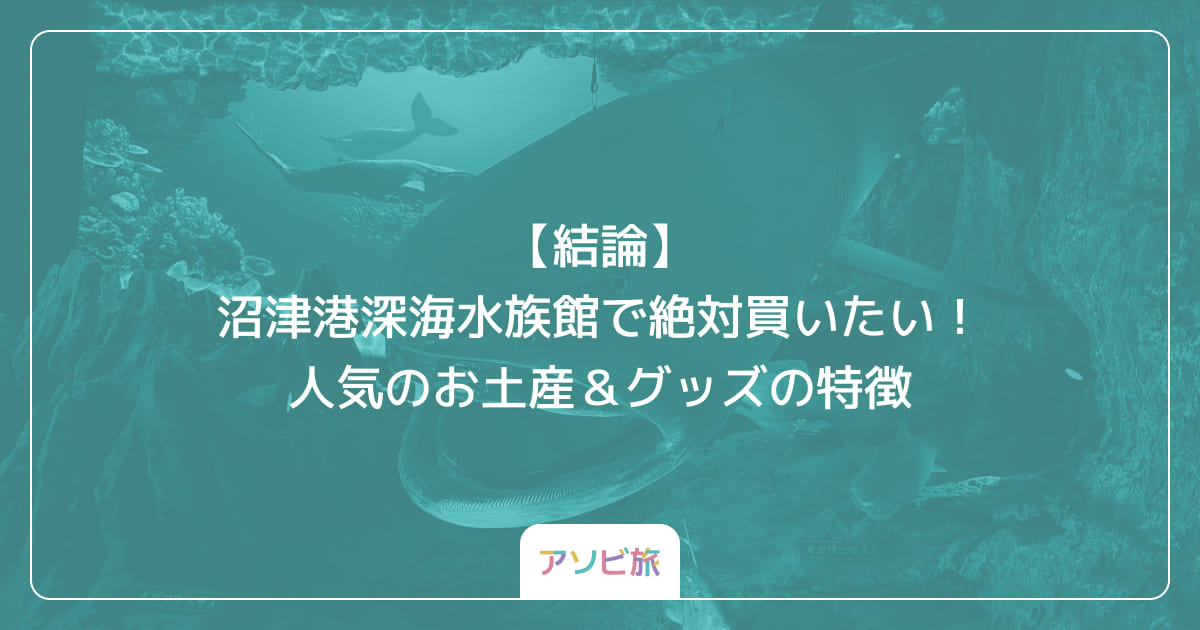 【結論】沼津港深海水族館で絶対買いたい！人気のお土産＆グッズの特徴