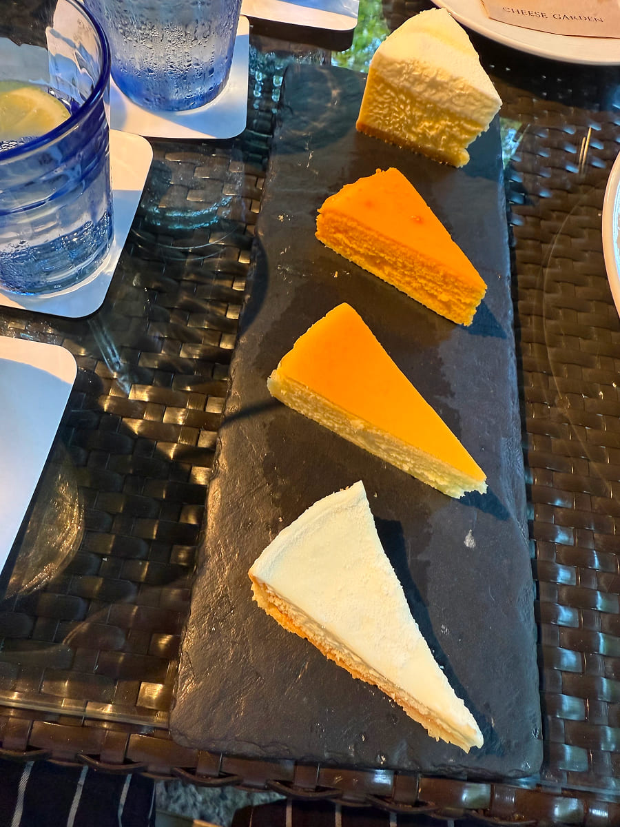 カフェ＆ガーデン しらさぎ邸 我が家が注文した4種のチーズケーキ