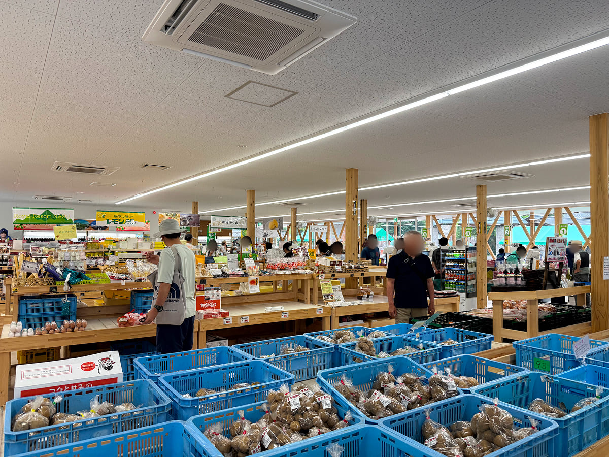 道の駅 那須高原友愛の森 那須ロイヤル高原マルシェの新鮮な高原野菜