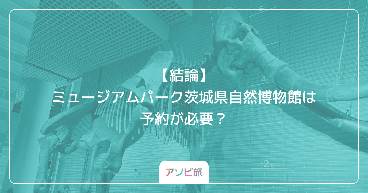【結論】ミュージアムパーク茨城県自然博物館は予約が必要？