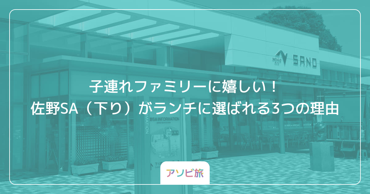 子連れファミリーに嬉しい！佐野SA（下り）がランチに選ばれる3つの理由