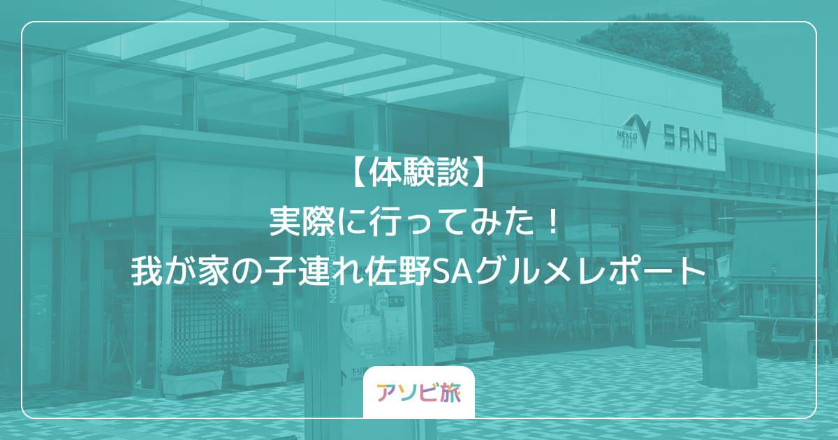 【体験談】実際に行ってみた！我が家の子連れ佐野SAグルメレポート
