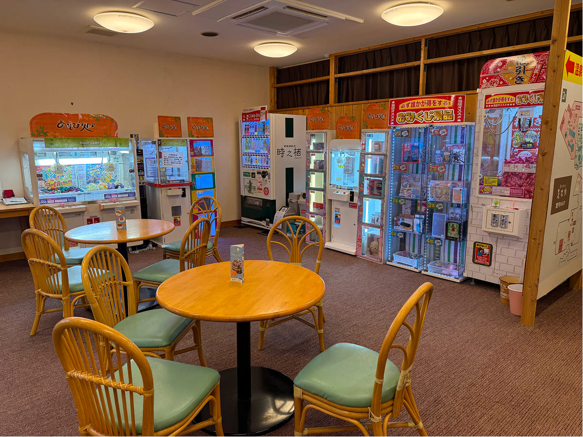 御殿場高原時之栖 天然温泉 気楽坊の1階温のゲーセンコーナー