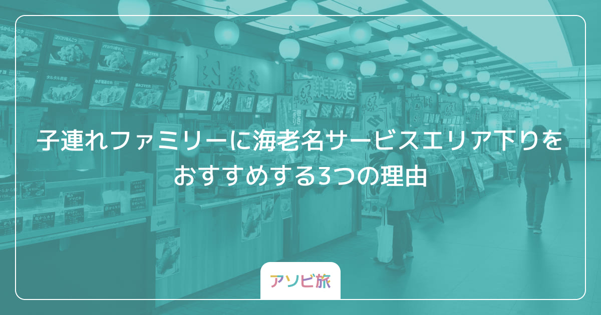 子連れファミリーに海老名サービスエリア下りをおすすめする3つの理由
