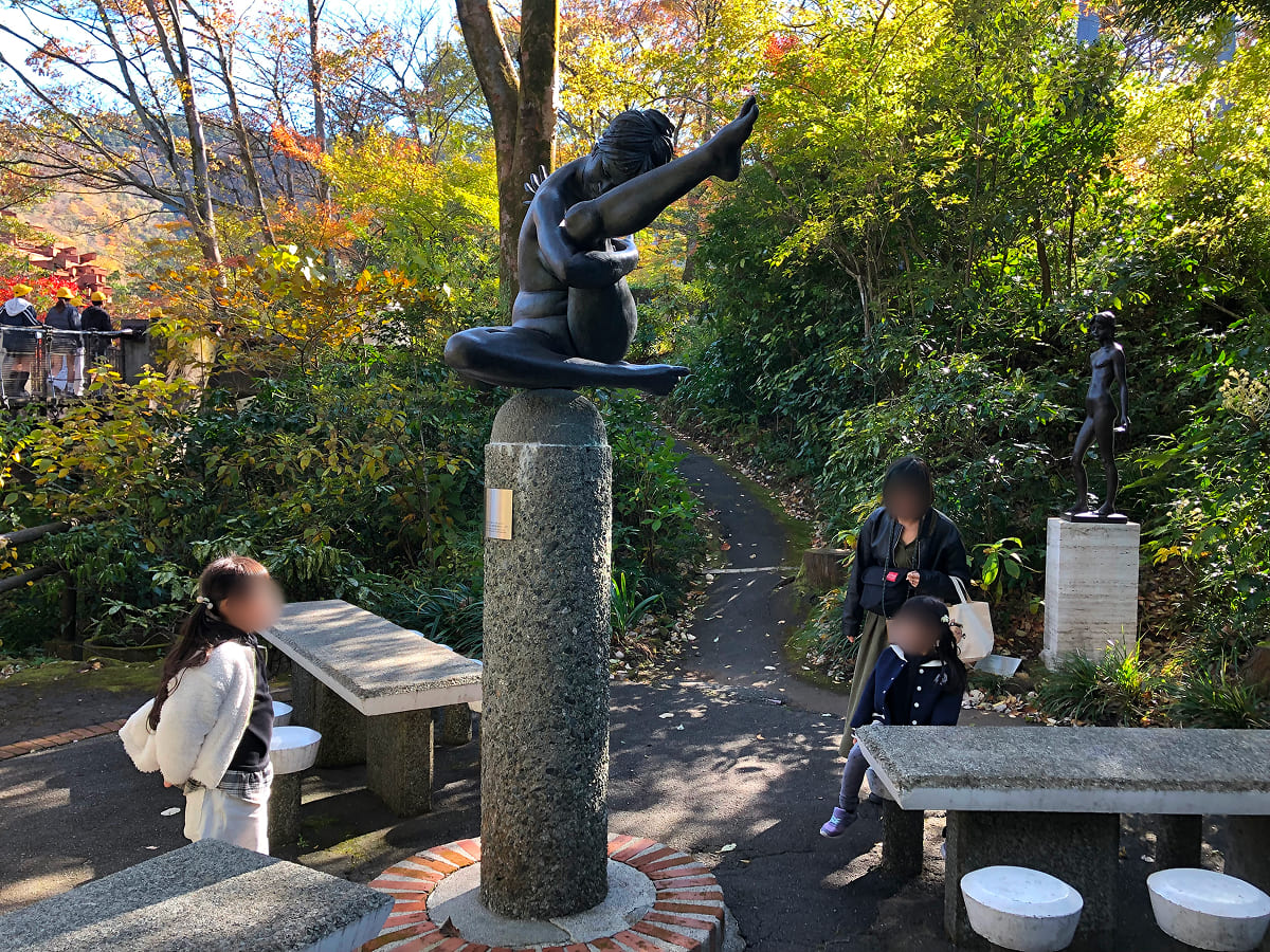彫刻の森美術館 アート作品周辺のベンチ